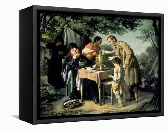 Tea Drinking in Mytishchi, Near Moscow, 1862-Vasili Grigorevich Perov-Framed Stretched Canvas