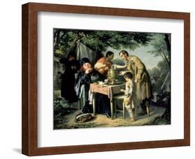 Tea Drinking in Mytishchi, Near Moscow, 1862-Vasili Grigorevich Perov-Framed Giclee Print