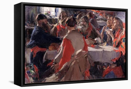 Tea Drinking-Abram Yefimovich Arkhipov-Framed Stretched Canvas