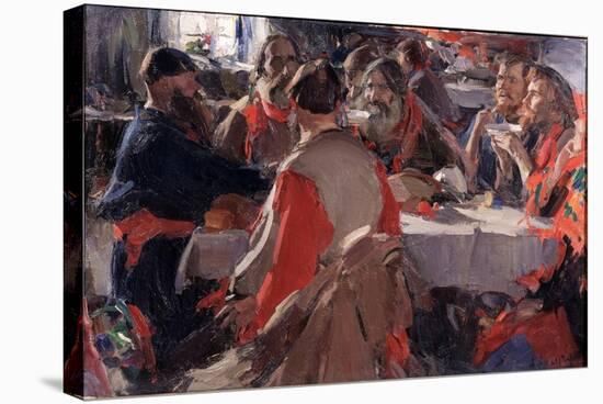 Tea Drinking-Abram Yefimovich Arkhipov-Stretched Canvas