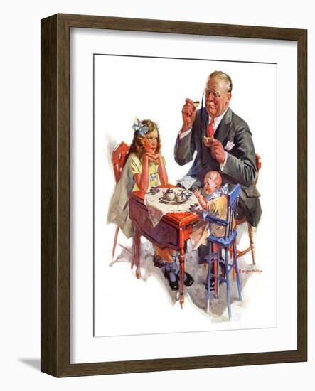 "Tea for Grandpa,"February 18, 1933-C. Gager Phillips-Framed Giclee Print