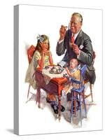 "Tea for Grandpa,"February 18, 1933-C. Gager Phillips-Stretched Canvas