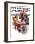 "Tea for Grandpa," Saturday Evening Post Cover, February 18, 1933-C. Gager Phillips-Framed Giclee Print