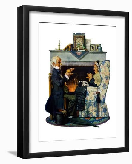 "Tea for Two" or "Tea Time", October 22,1927-Norman Rockwell-Framed Giclee Print