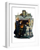 "Tea for Two" or "Tea Time", October 22,1927-Norman Rockwell-Framed Giclee Print