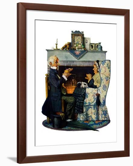 "Tea for Two" or "Tea Time", October 22,1927-Norman Rockwell-Framed Giclee Print