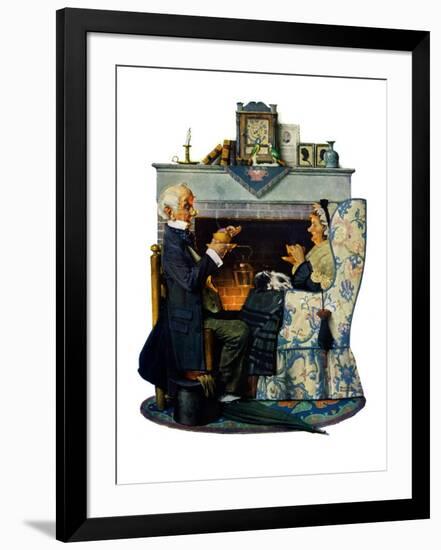 "Tea for Two" or "Tea Time", October 22,1927-Norman Rockwell-Framed Giclee Print