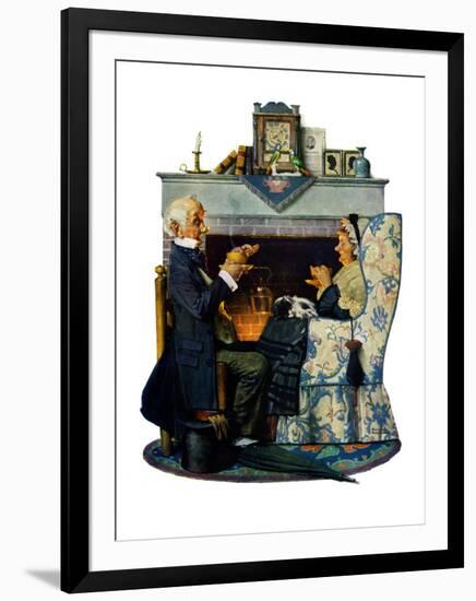 "Tea for Two" or "Tea Time", October 22,1927-Norman Rockwell-Framed Giclee Print