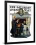 "Tea for Two" or "Tea Time" Saturday Evening Post Cover, October 22,1927-Norman Rockwell-Framed Giclee Print