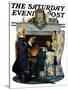 "Tea for Two" or "Tea Time" Saturday Evening Post Cover, October 22,1927-Norman Rockwell-Stretched Canvas