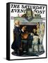 "Tea for Two" or "Tea Time" Saturday Evening Post Cover, October 22,1927-Norman Rockwell-Framed Stretched Canvas