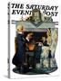 "Tea for Two" or "Tea Time" Saturday Evening Post Cover, October 22,1927-Norman Rockwell-Stretched Canvas