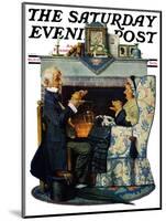 "Tea for Two" or "Tea Time" Saturday Evening Post Cover, October 22,1927-Norman Rockwell-Mounted Giclee Print