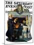 "Tea for Two" or "Tea Time" Saturday Evening Post Cover, October 22,1927-Norman Rockwell-Mounted Giclee Print