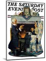 "Tea for Two" or "Tea Time" Saturday Evening Post Cover, October 22,1927-Norman Rockwell-Mounted Giclee Print