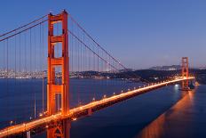 Golden Gate Bridge at Night. San Francisco, USA-TEA-Photographic Print