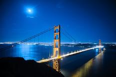 Golden Gate Bridge at Night. San Francisco, USA-TEA-Photographic Print