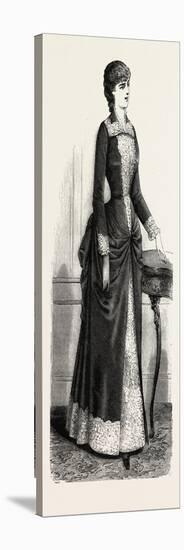 Tea Gown, Fashion, 1882-null-Stretched Canvas