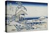Tea House at Koishikawa, The Morning After A Snowfall, c.1830-Katsushika Hokusai-Stretched Canvas