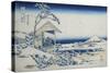 Tea House at Koishikawa, The Morning After A Snowfall, c.1830-Katsushika Hokusai-Stretched Canvas