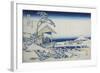 Tea House at Koishikawa, The Morning After A Snowfall, c.1830-Katsushika Hokusai-Framed Giclee Print