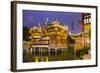 Tea House at the Yuyuan Gardens and Bazaar with the Shanghai Tower Behind, Old Town, Shanghai-Jon Arnold-Framed Photographic Print