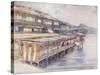 Tea-House by the River-Mortimer Ludington Menpes-Stretched Canvas