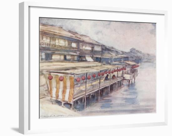 Tea-House by the River-Mortimer Ludington Menpes-Framed Giclee Print