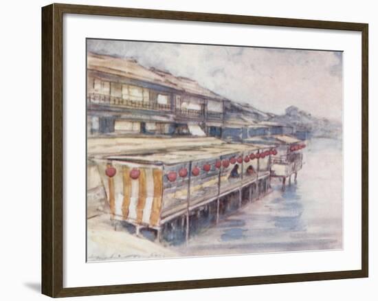 Tea-House by the River-Mortimer Ludington Menpes-Framed Giclee Print