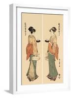 Tea House Girl-Kitagawa Utamaro-Framed Art Print