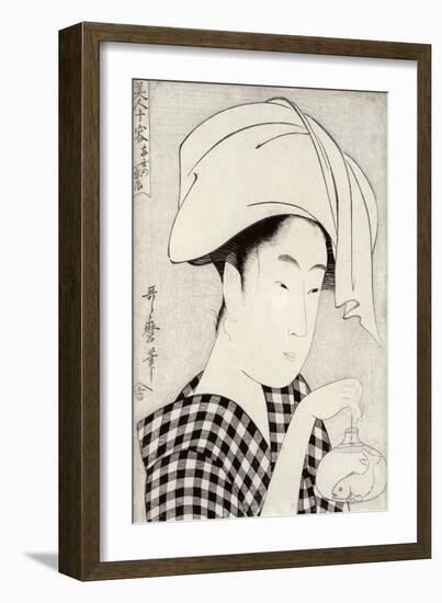 Tea-House in Ryogoku, from the Series Bijin Juyo-Kitagawa Utamaro-Framed Giclee Print