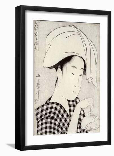 Tea-House in Ryogoku, from the Series Bijin Juyo-Kitagawa Utamaro-Framed Giclee Print