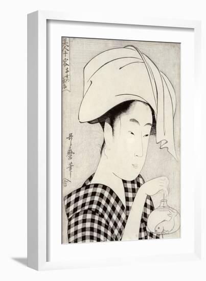 Tea-House in Ryogoku, from the Series Bijin Juyo-Kitagawa Utamaro-Framed Giclee Print