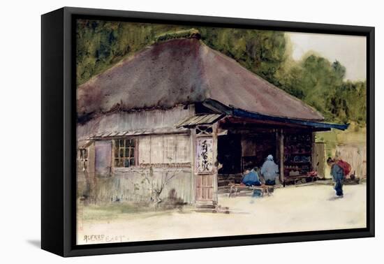 Tea-House in the Village of Hakone, c.1889-Sir Alfred East-Framed Stretched Canvas