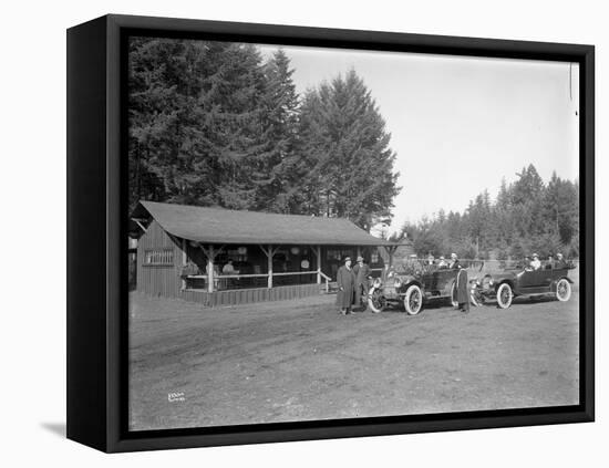 Tea House on the Road to Mount Rainier, 1915-null-Framed Stretched Canvas