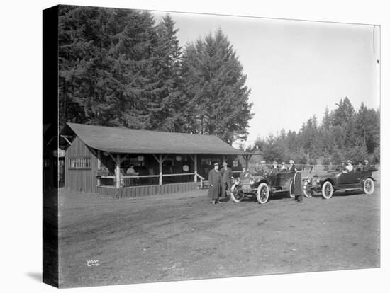 Tea House on the Road to Mount Rainier, 1915-null-Stretched Canvas