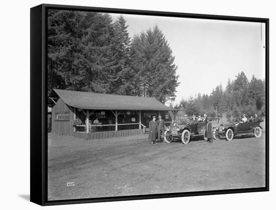 Tea House on the Road to Mount Rainier, 1915-null-Framed Stretched Canvas