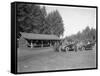Tea House on the Road to Mount Rainier, 1915-null-Framed Stretched Canvas