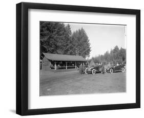 Tea House on the Road to Mount Rainier, 1915-null-Framed Premium Giclee Print