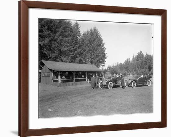 Tea House on the Road to Mount Rainier, 1915-null-Framed Giclee Print