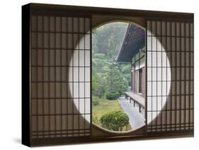 Tea House Window, Sesshuji Temple, Kyoto, Japan-Rob Tilley-Stretched Canvas