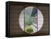 Tea House Window, Sesshuji Temple, Kyoto, Japan-Rob Tilley-Framed Stretched Canvas