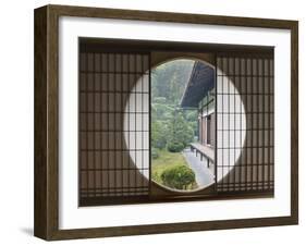 Tea House Window, Sesshuji Temple, Kyoto, Japan-Rob Tilley-Framed Premium Photographic Print