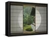 Tea House Window, Sesshuji Temple, Kyoto, Japan-Rob Tilley-Framed Stretched Canvas
