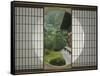 Tea House Window, Sesshuji Temple, Kyoto, Japan-Rob Tilley-Framed Stretched Canvas