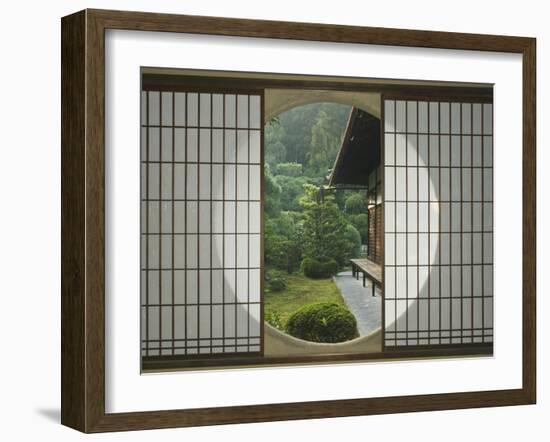 Tea House Window, Sesshuji Temple, Kyoto, Japan-Rob Tilley-Framed Premium Photographic Print