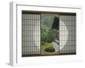 Tea House Window, Sesshuji Temple, Kyoto, Japan-Rob Tilley-Framed Photographic Print