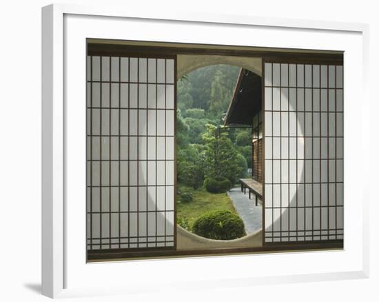 Tea House Window, Sesshuji Temple, Kyoto, Japan-Rob Tilley-Framed Photographic Print