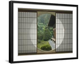 Tea House Window, Sesshuji Temple, Kyoto, Japan-Rob Tilley-Framed Photographic Print