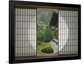 Tea House Window, Sesshuji Temple, Kyoto, Japan-Rob Tilley-Framed Photographic Print